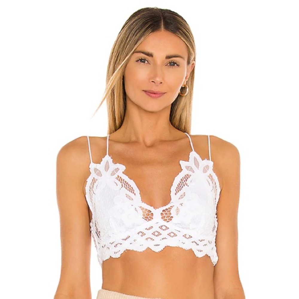 Free People White Lace Bralette